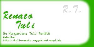 renato tuli business card
